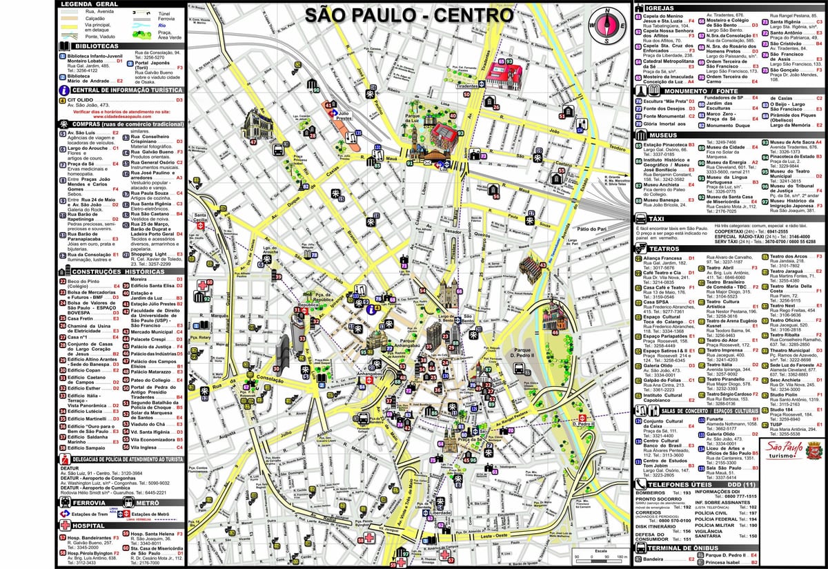 mapa Sao Paulo centre