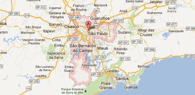 google mapu Sao Paulo